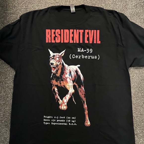 Resident Evil Cerberus Zombie Dog T-Shirts - Picture 1 of 7